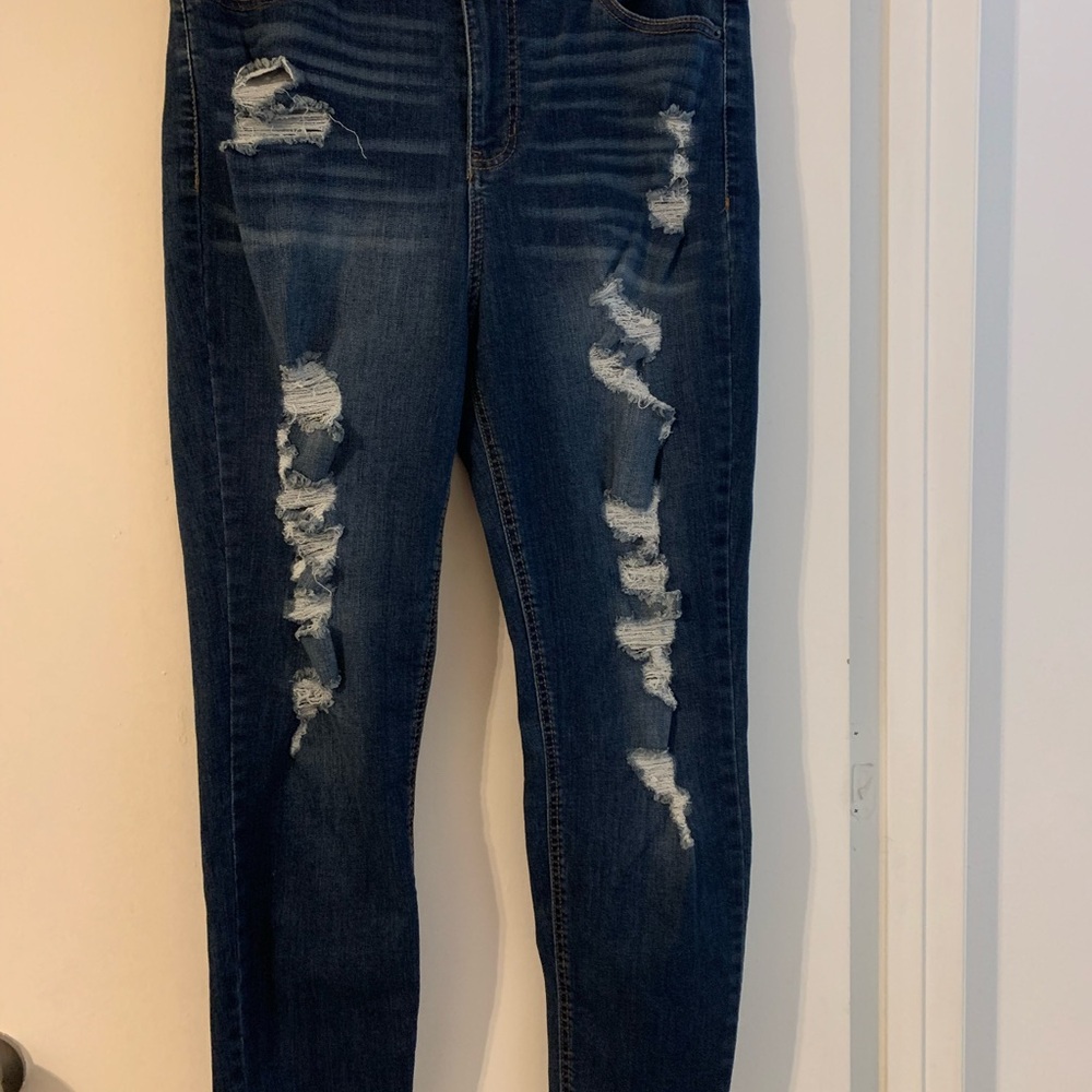 Distressed Blue Women's Jeans